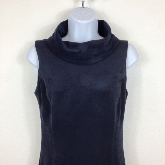 J. McLaughlin Sleeeveless Mock Neck Sheath Dress Navy Blue size XS - Picture 3 of 9